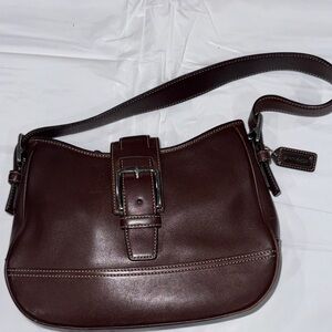 Coach Dark Brown Leather Shoulder Bag